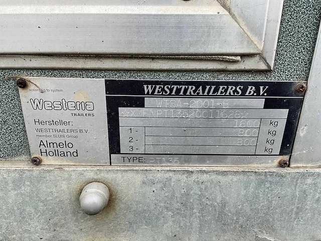 2002 westtrailers pt135 paardentrailer - afbeelding 13 van  20