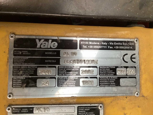 2002 yale mc10 stapelaar - afbeelding 8 van  8