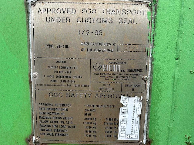 2003 - 40ft hq container - afbeelding 11 van  11