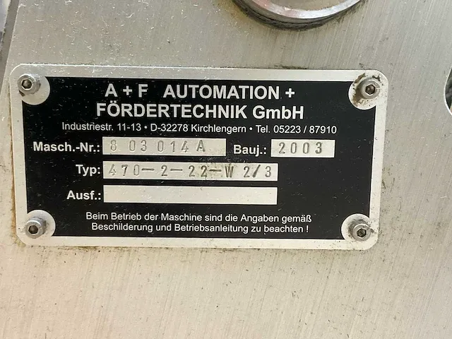 2003 a+f automation fördertechnik 470-2-22-w 2/3 formaat flexibele wrap-around verpakkingsinstallatie (c) - afbeelding 32 van  38