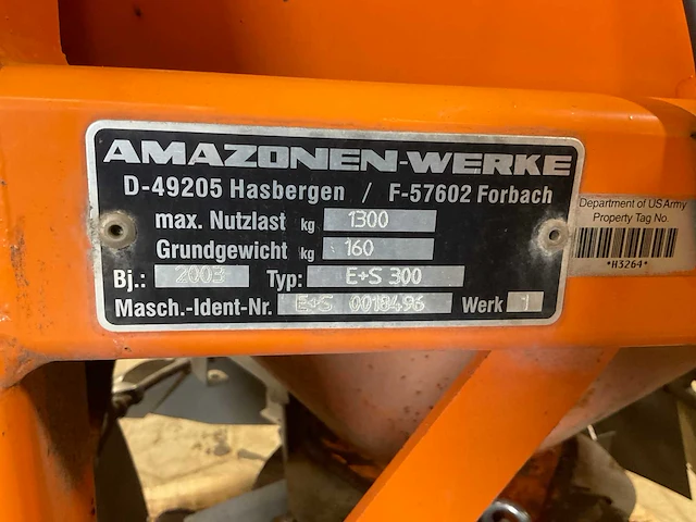 2003 amazonen-werke e+s300 zoutstrooier - afbeelding 6 van  7