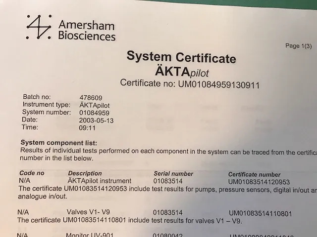 2003 amersham biosciences vloeistof chromatografiesysteem - afbeelding 22 van  22