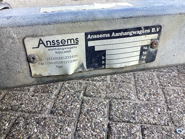 2003 anssems bs1 aanhangwagen - afbeelding 10 van  12