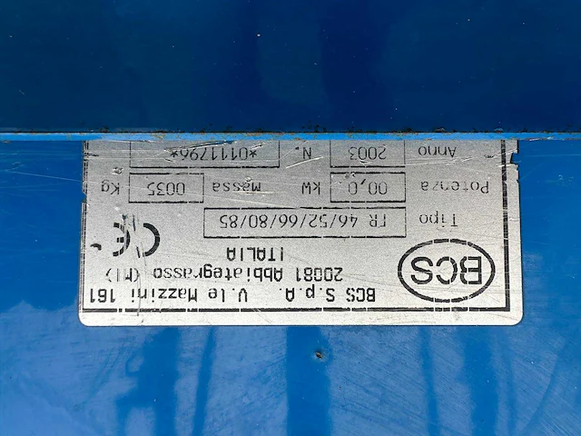 2003 bcs 718 harvester grondfrees - afbeelding 9 van  17