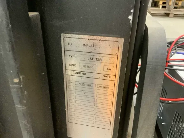 2003 bt lsf 1250/12 elektrische stapelaar - afbeelding 2 van  11