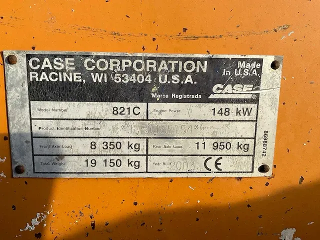 2003 case 821cxr shovel - afbeelding 3 van  30