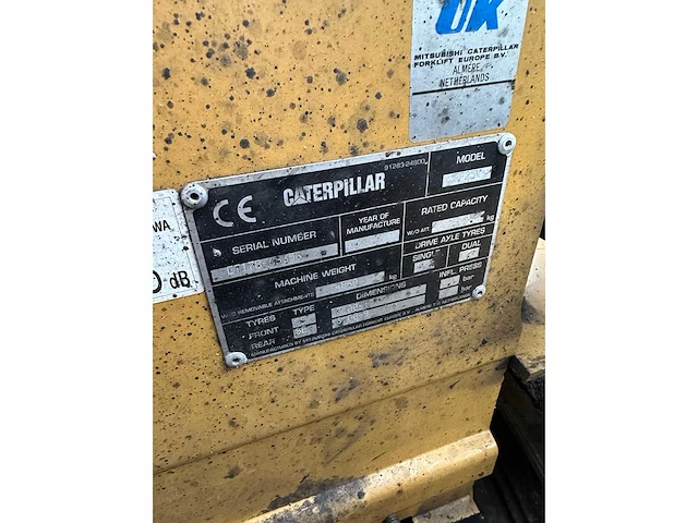 2003 caterpillar gp25k vorkheftruck - afbeelding 10 van  10
