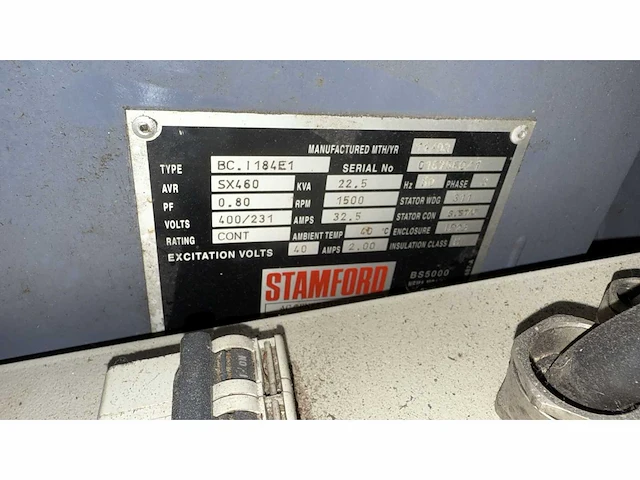 2003 deutz stamford bc. i184e4 22.5kva diesel aggregaat - afbeelding 8 van  9