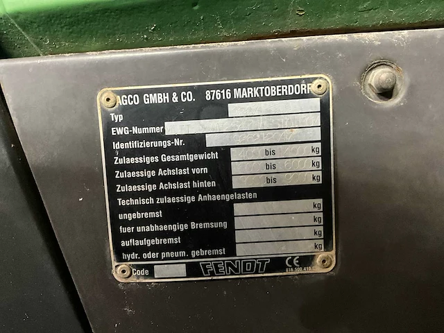 2003 fendt 926 vario rüfa vierwielaangedreven landbouwtractor - afbeelding 22 van  29
