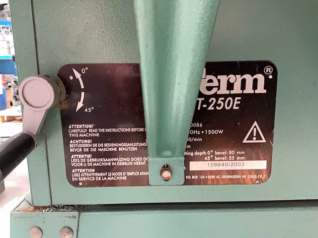 2003 ferm fzt-250e zaagtafel - afbeelding 7 van  7