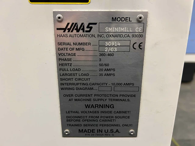 2003 haas super minimill cnc-bewerkingscentrum - afbeelding 11 van  19
