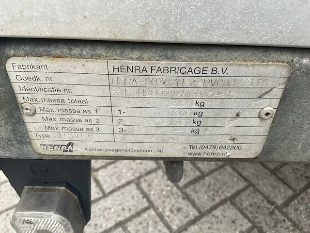2003 henra aanhangwagen - afbeelding 9 van  10