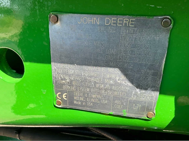 2003 john deere 7710 vierwielaangedreven landbouwtractor gerestaureerd - afbeelding 52 van  56