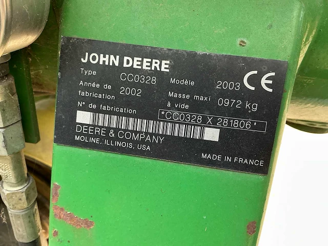 2003 john deere cc0328 maaimachine/schijvenmaaier - afbeelding 5 van  13