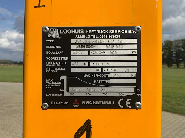 2003 jungheinrich emc10 stapelaar (2x) - afbeelding 2 van  13