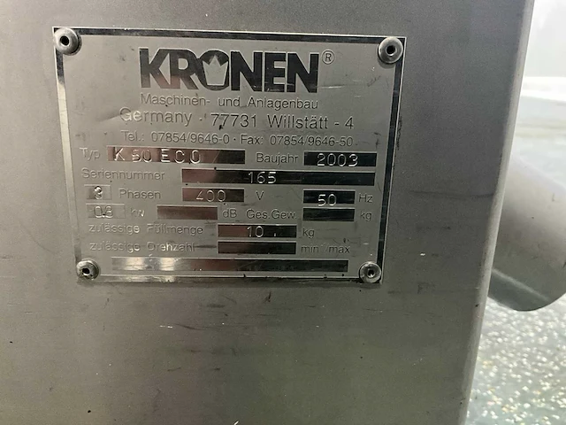 2003 kronen k-50 eco rvs groente centrifuge - afbeelding 8 van  8