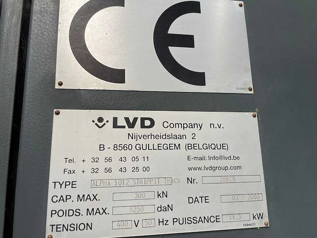 2003 lvd strippit thick alpha 1012 pons-nibbelmachine - afbeelding 24 van  24