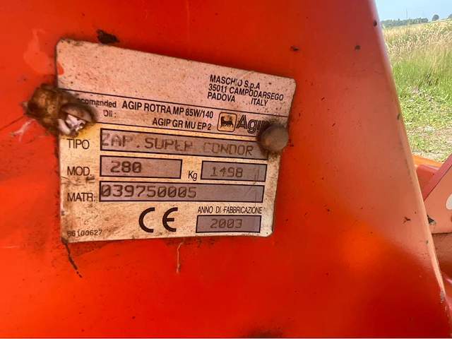 2003 maschio super condor 280 rotorkopeg - afbeelding 9 van  17
