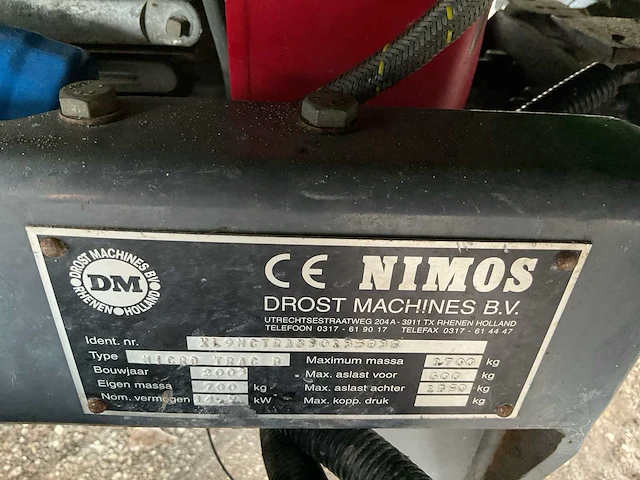 2003 nimos micro trac b utility tractor - afbeelding 4 van  12