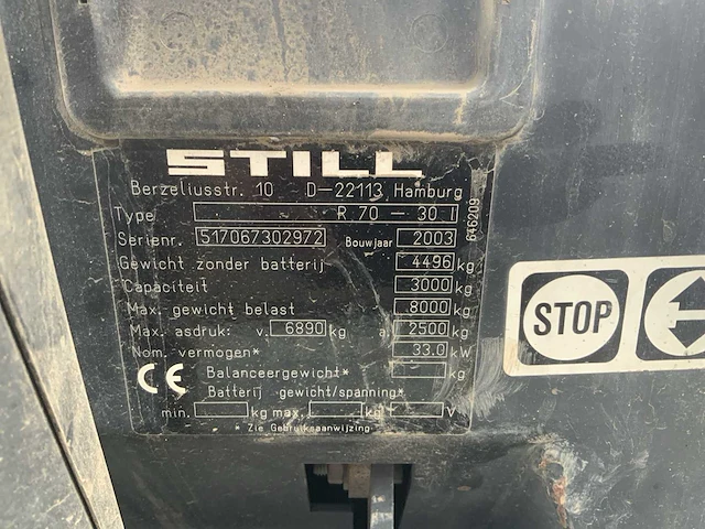 2003 still r 70-30i vorkheftruck - afbeelding 21 van  28