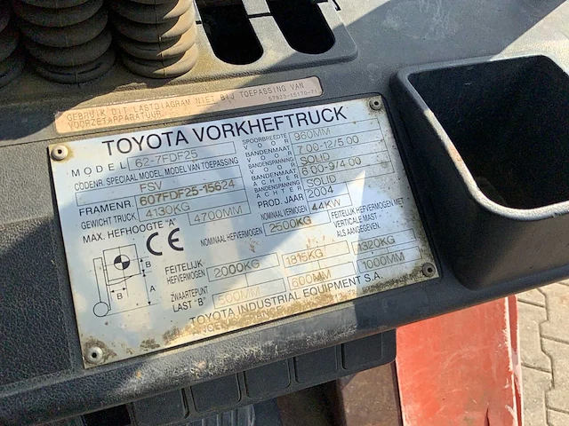 2003 toyota 62-7fdf25 vorkheftruck - afbeelding 11 van  19