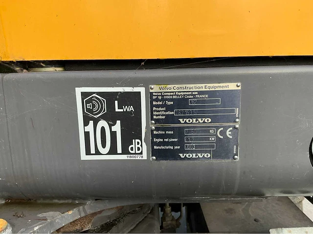 2003 volvo ew70 banden graafmachine - afbeelding 12 van  42