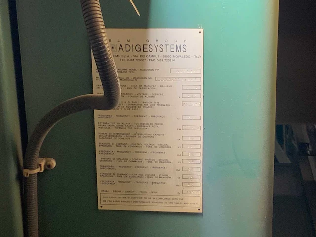 2004 adige adilas 3015 lasersnijmachine - afbeelding 74 van  78