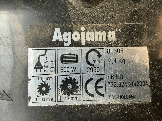 2004 agojama tafelzaagmachine - afbeelding 6 van  6