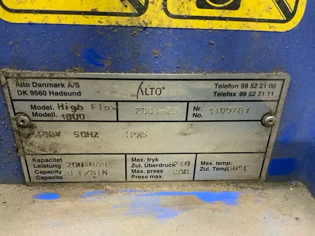 2004 alto high flow 1800 hogedrukreiniger - afbeelding 5 van  5