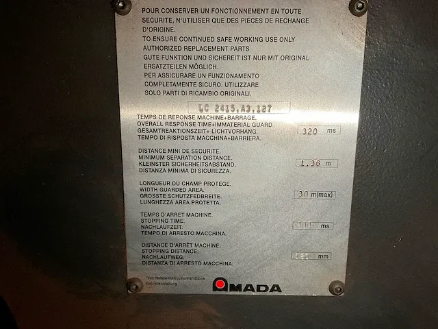 2004 amada 2415aiii lasersnijmachine - afbeelding 40 van  49