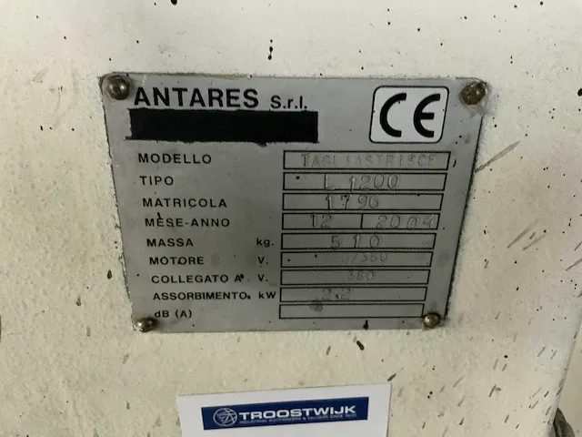 2004 antaris tagliastriscf l 1200 strokensnijmachine - afbeelding 4 van  4