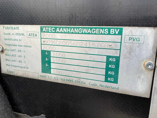2004 atec c2 paardentrailer - afbeelding 8 van  16