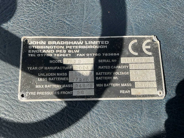 2004 bradshaw fb 2 s elektrische bedrijfswagen - afbeelding 8 van  16