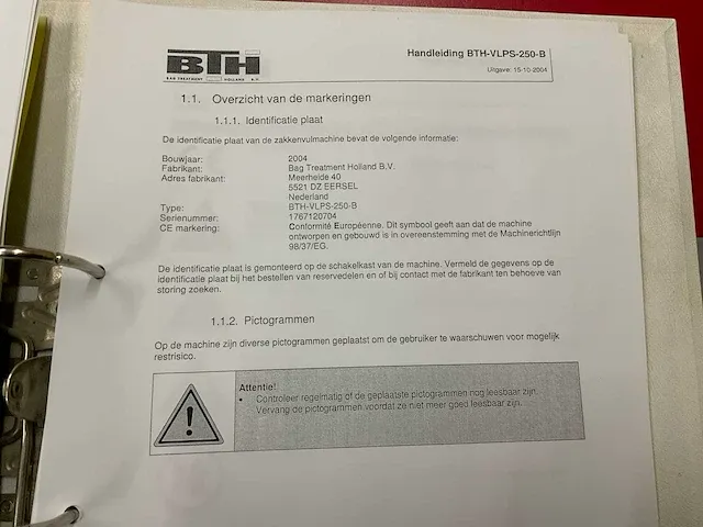 2004 bth bth-vlps-250-b zakkenvulmachine - afbeelding 27 van  37