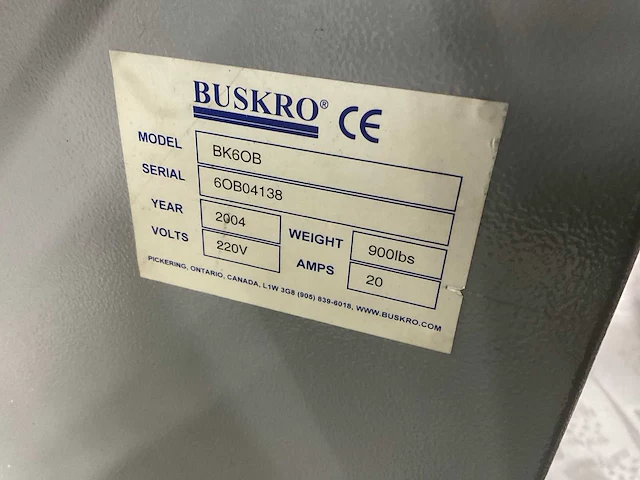 2004 buskro bk60b printstation - afbeelding 8 van  9