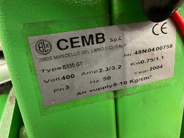 2004 cemb b335gt banden de-en montageapparaat - afbeelding 8 van  8
