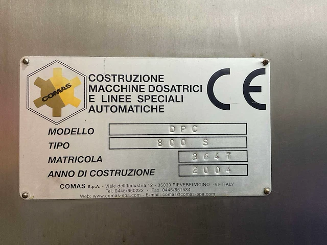 2004 comas dpc 800s injector machine - afbeelding 6 van  18