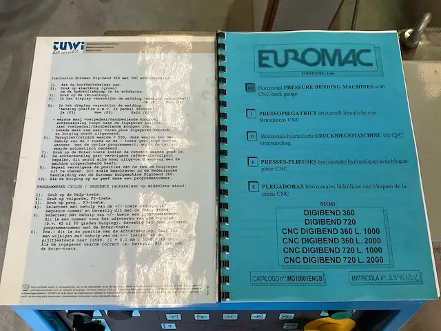 2004 euromac digibend 360 strippenbuigmachine - afbeelding 2 van  11