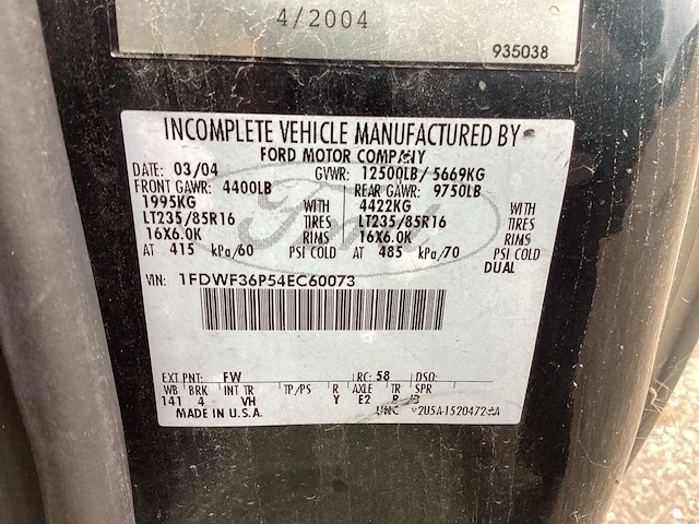 2004 ford bobtail f350 xl super duty bedrijfswagen - afbeelding 17 van  17