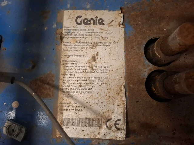 2004 genie gs1932 hoogwerker - afbeelding 3 van  11