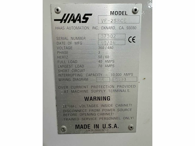 2004 haas super vf-2ssce cnc-bewerkingscentrum - afbeelding 3 van  11