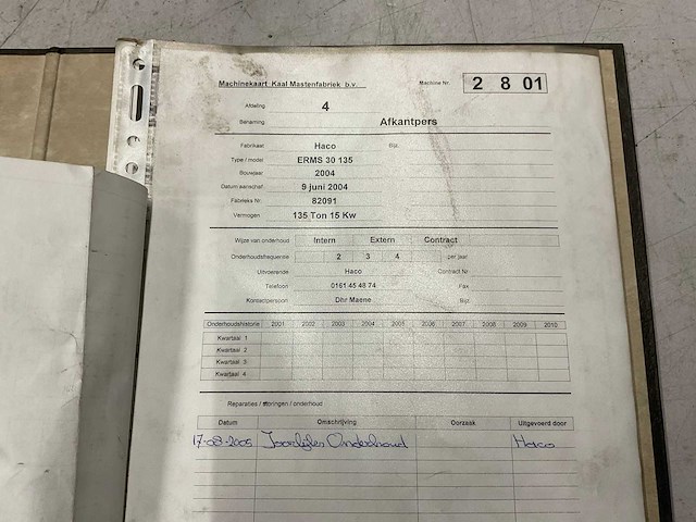 2004 haco erms 30-135 cnc-kantbank - afbeelding 27 van  29