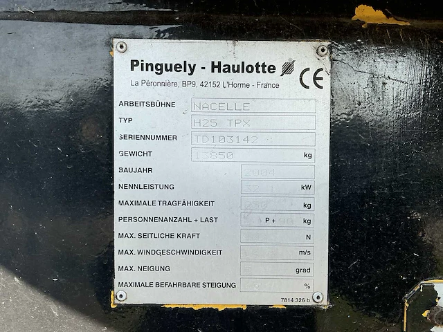 2004 haulotte h25 tpx hoogwerker - afbeelding 29 van  29