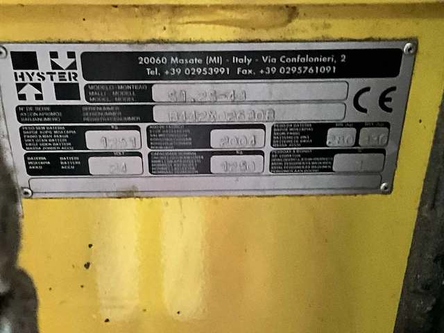 2004 hyster ep 124 stapelaar - afbeelding 6 van  14