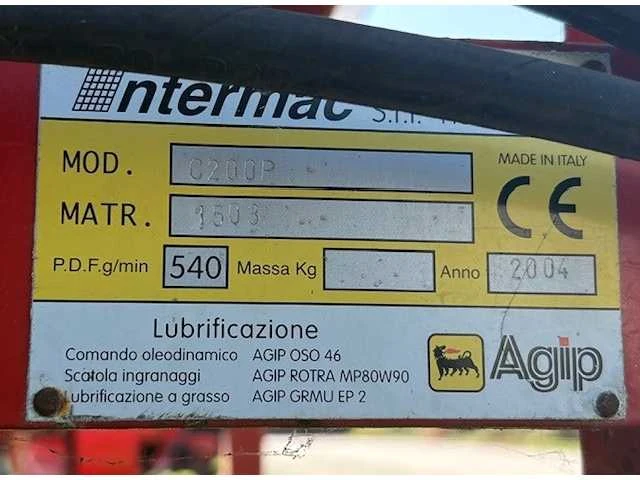 2004 intermac ass39f3pk3+k1 blad zuig combinatie - afbeelding 13 van  13