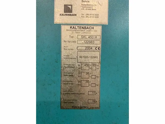 2004 kaltenbach skl450h onderloop afkortcirkelzaagmachine - afbeelding 2 van  11