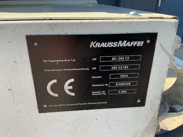 2004 kraussmaffei 80-390 c2 spuitgietmachine - afbeelding 2 van  15