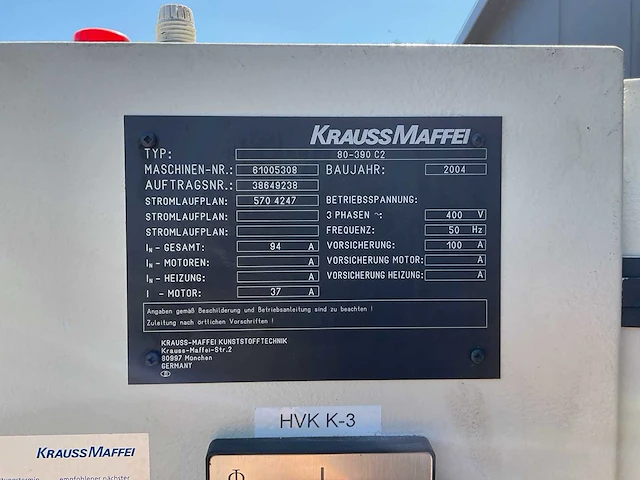 2004 kraussmaffei 80-390 c2 spuitgietmachine - afbeelding 12 van  15