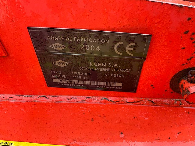 2004 kuhn hrb302d rotorkopeg - afbeelding 7 van  15