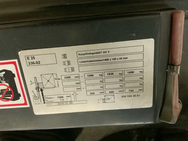 2004 linde e25-02 vorkheftruck - afbeelding 2 van  17